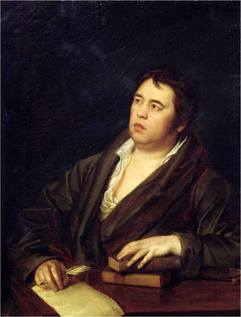 Волков Р.М. Портрет баснописца Ивана Крылова. 1812 год.