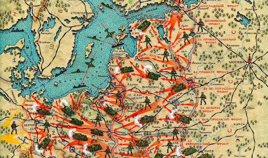Карты великих сражений Великой Отечественной войны