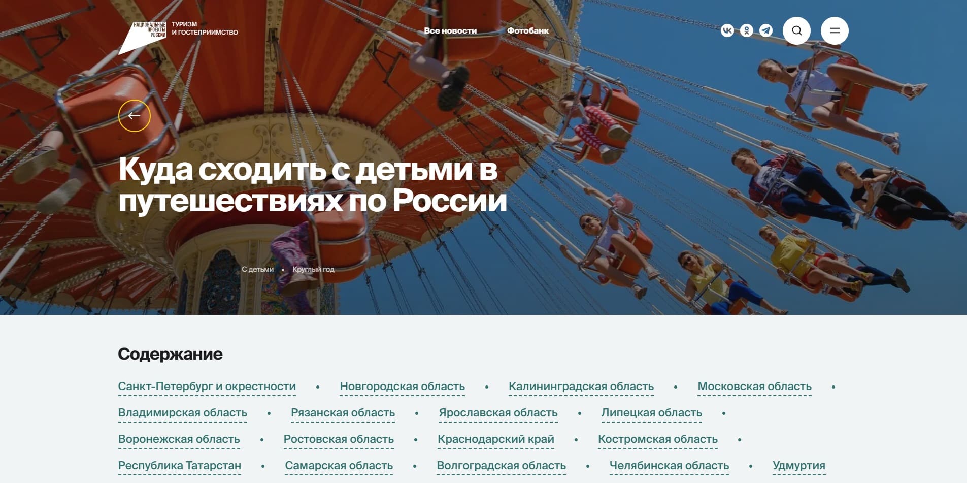 Сайт «Путешествуем.рф»