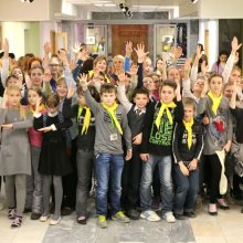 Команды учеников московских школ. День русского языка в РГДБ