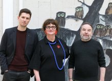 Денис Безносов, Ольга Монина и Олег Лекманов. Экскурсия по  интерактивной выставке «Чуковский»