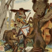Басня «Квартет». Художник Владимир Конашевич, 1937 год