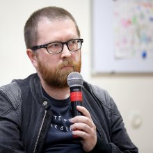 Писатель Андрей Геласимов на проекте «Fabula rasa» в РГДБ.
