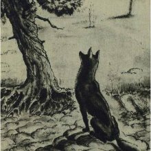 Басня «Ворона и лисица». Художник А. Репников, 1936 год