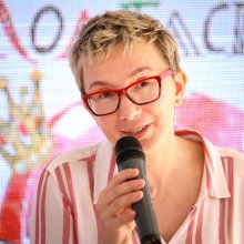 Писатель Маша Рупасова на фестивале «Красная площадь», куратор РГДБ.