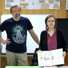 Юрий Нечипоренко и художник Ольга Золотухина